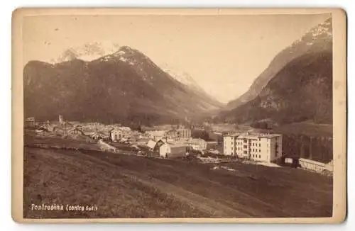 Fotografie unbekannter Fotograf, Ansicht Pontresina, Blick nach dem Ort