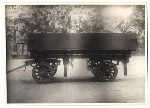 Fotografie Kippwagen / Kutschwagen & LKW-Kipp-Anhänger, Wagenfabrik Karl Weinberger Zeppelinstrasse 71 in München