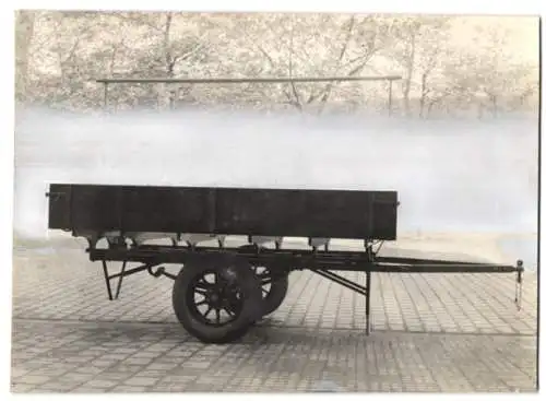 Fotografie Pritschenwagen / LKW-Anhänger, Wagenfabrik Karl Weinberger Zeppelinstrasse 71 in München