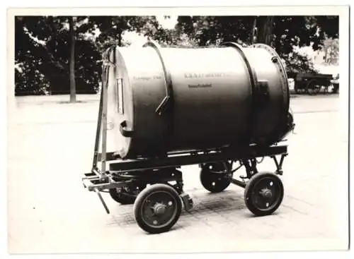 Fotografie Tankwagen für Reichsbahn-Direktion Frankfurt / Main, Wagenfabrik Karl Weinberger Zeppelinstrasse 71 in München