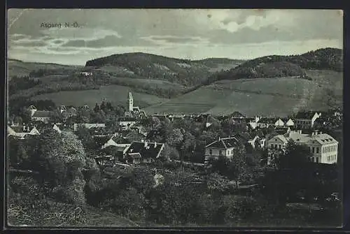 AK Aspang /N.-Ö., Ortsansicht aus der Vogelschau