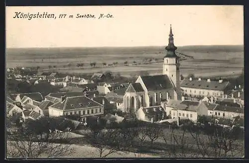 AK Königstetten /N.-Oe., Kirche im Ortsbild