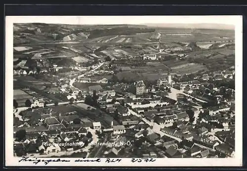 AK Sitzendorf /N.-Ö., Fliegeraufnahme der Ortschaft