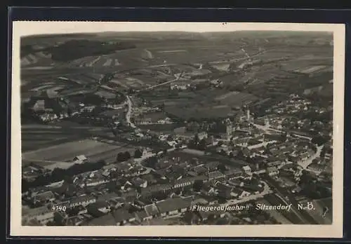 AK Sitzendorf, Totalansicht, Fliegeraufnahme