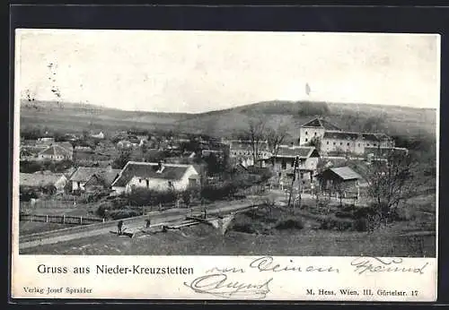 AK Nieder-Kreuzstetten, Blick auf den Ort