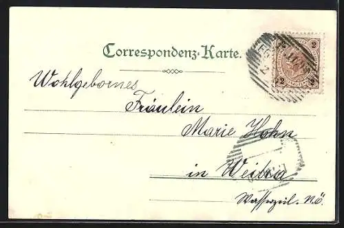 Lithographie Maria Dreieichen, Rosenburg, Bründel Dreieichen, Dreieichen-Kirche