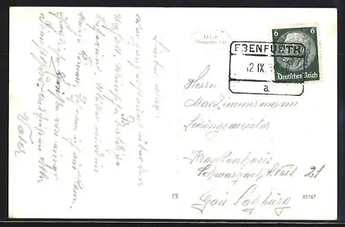 AK Ebenfurth, Ortsansicht mit Strassen, Säulendenkmal und Neufeld a. d. Leitha aus der Vogelschau, Fluzeug