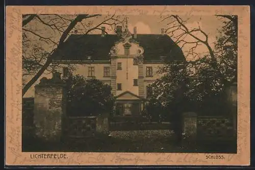 AK Lichterfelde / Eberswalde, Schloss mit Garten