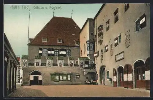 AK Hall, Rathaus u. Postamt