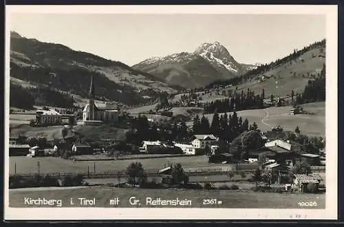 AK Kirchberg i. Tirol, Ortsansicht mit Gr. Rettenstein