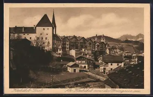 AK Kitzbühel, Panorama von der Griesgasse aus