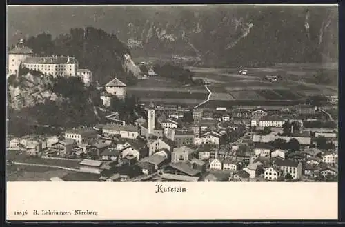 AK Kufstein, Ortsansicht aus der Vogelschau