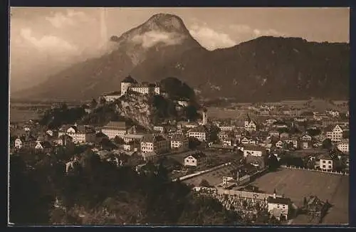 AK Kufstein, Panorama mit Ort und Pendling