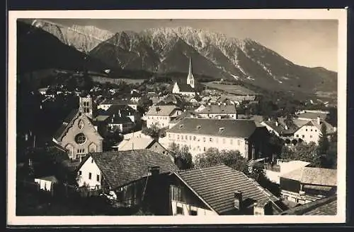 AK Imst in Tirol, Teilansicht mit Gasthof zur Sonne