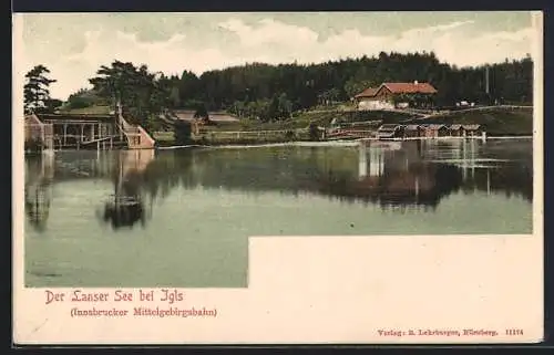 AK Igls, Der Lanser See gegen Wohnhaus