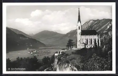 AK Mötz /Tirol, Maria Locherboden, Panorama mit Kirche