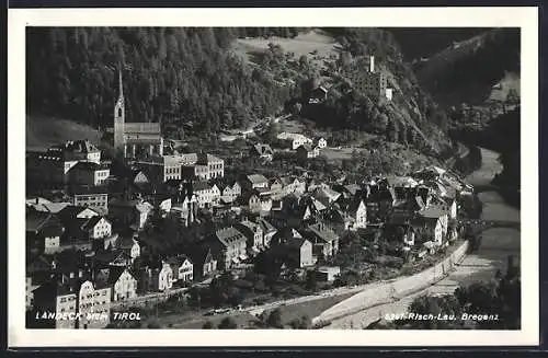 AK Landeck /Tirol, Teilansicht mit Kirche