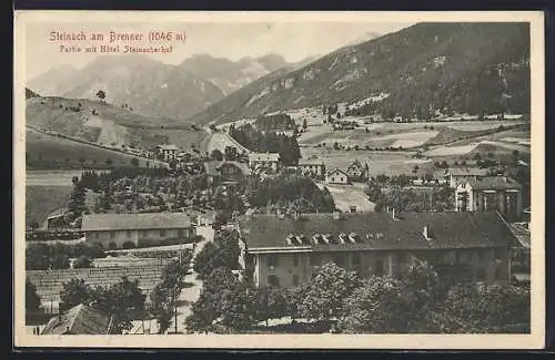 AK Steinach am Brenner, Partie mit Hotel Steinacherhof