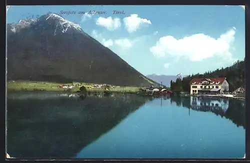 AK Maurach am Achensee, Seespitz mit Bergen