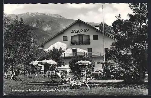 AK Schönberg im Stubaital, Alpengasthof Jägerhof