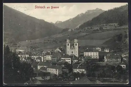 AK Steinach am Brenner, Teilansicht mit Kirche