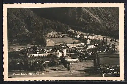 AK Stams, Kloster aus der Vogelschau