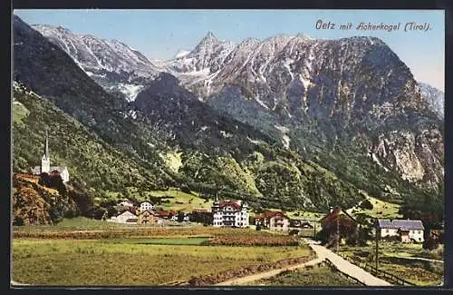 AK Oetz, Ortsansicht mit Acherkogel