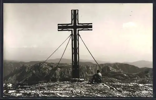 AK Hochschwab, Heldenkreuz am Gipfel