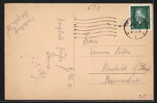 AK Heidelberg / Neckar, Goethes Lieblingsplatz