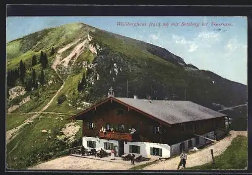 AK Wallberghaus, Ansicht mit Setzberg bei Tegernsee