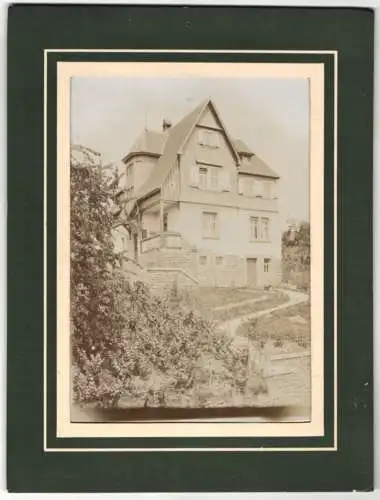 Fotografie Hugo Reichl, Lützelsachsen, Ansicht Lützelsachsen a. d. Bergstrasse, Blick auf die Villa Anna