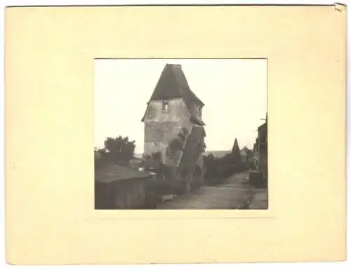 8 Fotografien unbekannter Fotograf, Ansicht Sulzfeld am Main, Kitzinger Str., Gassen, Gänze, Bauer mit Heuwagen