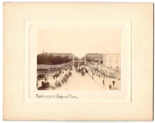 Fotografie unbekannter Fotograf, Ansicht Paris, Exposition universelle 1900, Brücke vom Ausstellungsgelände