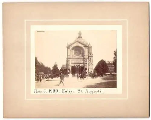 Fotografie unbekannter Fotograf, Ansicht Paris, vue de Eglise St. Augustin, 1900