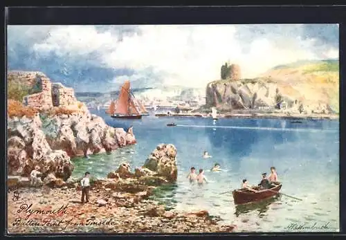 Künstler-AK Raphael Tuck & Sons Nr. 7506: Plymouth, Batten Point from Tinside