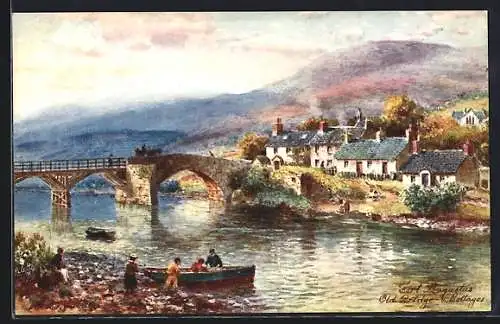 Künstler-AK Raphael Tuck & Sons Nr. 7686: Fort Augustus, Old Bridge Cottages