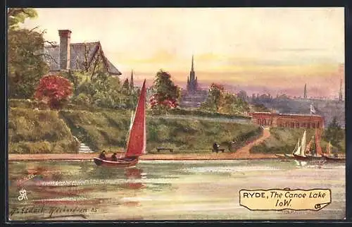 Künstler-AK Raphael Tuck & Sons Nr. 7446: Ryde, The Canoe Lake