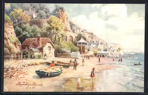 Künstler-AK Shanklin, Shanklin Beach