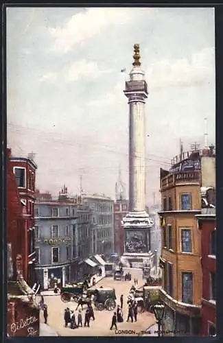 Künstler-AK Raphael Tuck & Sons Nr. 7924: London, The Monument