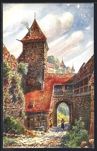 Künstler-AK Raphael Tuck & Sons Nr.658 B: Rothenburg, Kobeltzelltor