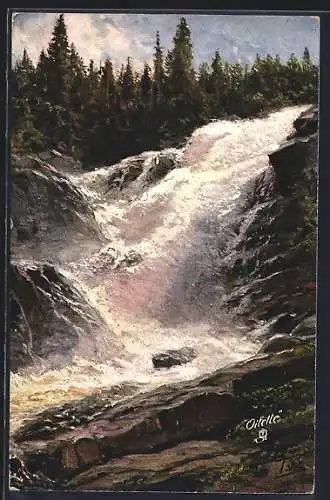 Künstler-AK Raphael Tuck & Sons Nr. 7079: The Falls of Mesna