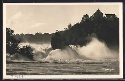 AK Rheinfall, Blick zum Wasserfall