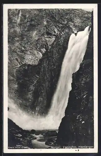 AK Voringfos, Blick zum Wasserfall