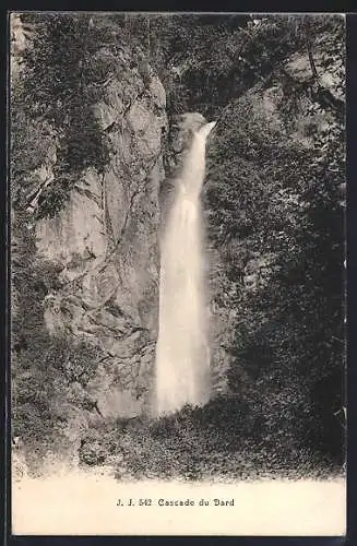 AK Cascade du Dard, Blick auf den Wasserfall