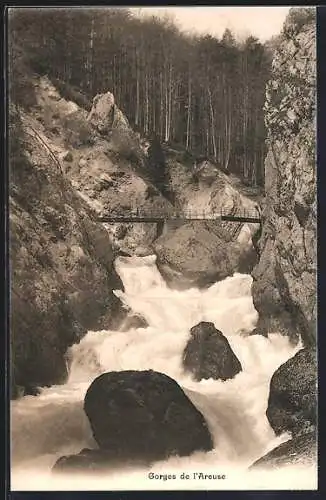 AK Gorges de l`Areuse, Blick auf den Wasserfall