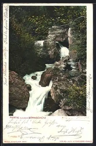 AK Wasserfall aus der Bärnschütz