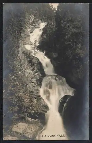 AK Lassingfall, Blick auf den Wasserfall