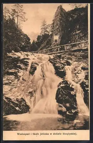 AK Wodospad i Skala Jelinka w dolinie Strazyskiej, Wasserfall