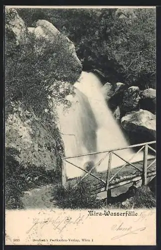 AK Mirafälle, Blick zum Wasserfall