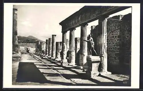 AK Neapel, Pompeji, Tempel des Apollo